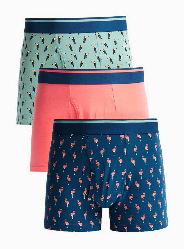 Flamingo Print Trunks 3 Pack XL
